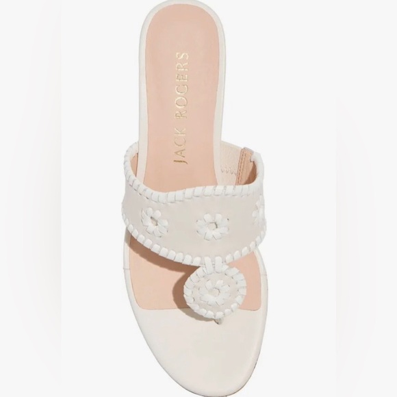 Jack Rogers Jacks white Platform Cork thong Wedge Sandals size 11 brand new - Picture 4 of 6
